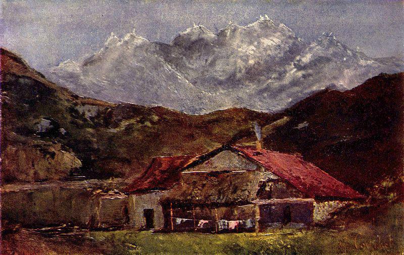 Gustave Courbet Die Berghutte oil painting picture